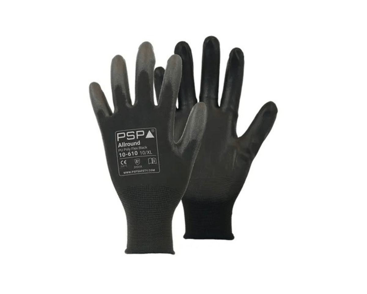Guanti da lavoro Psp 10-610 pu neri 12 paia misura 9 l