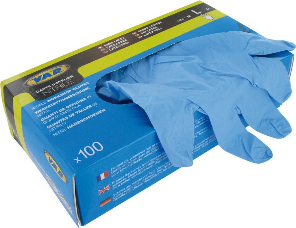 Glove Var Nitril Free L BL DS A 100