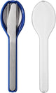 Mepal - set posate ellittiche 3 pezzi - coltello. forchetta e cucchiaio - acciaio inossidabile - blu vivido