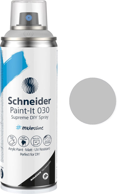 Schneider papelería schneider pintura en aerosol - paint-it 030 - pintura en aerosol diy - pintura acrílica - 200ml - imprimación universal - s-ml03050480