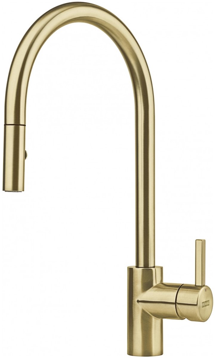 Franke eos neo - rubinetto cucina fc 0045.504 con doccetta estraibile, oro 115.0681.244