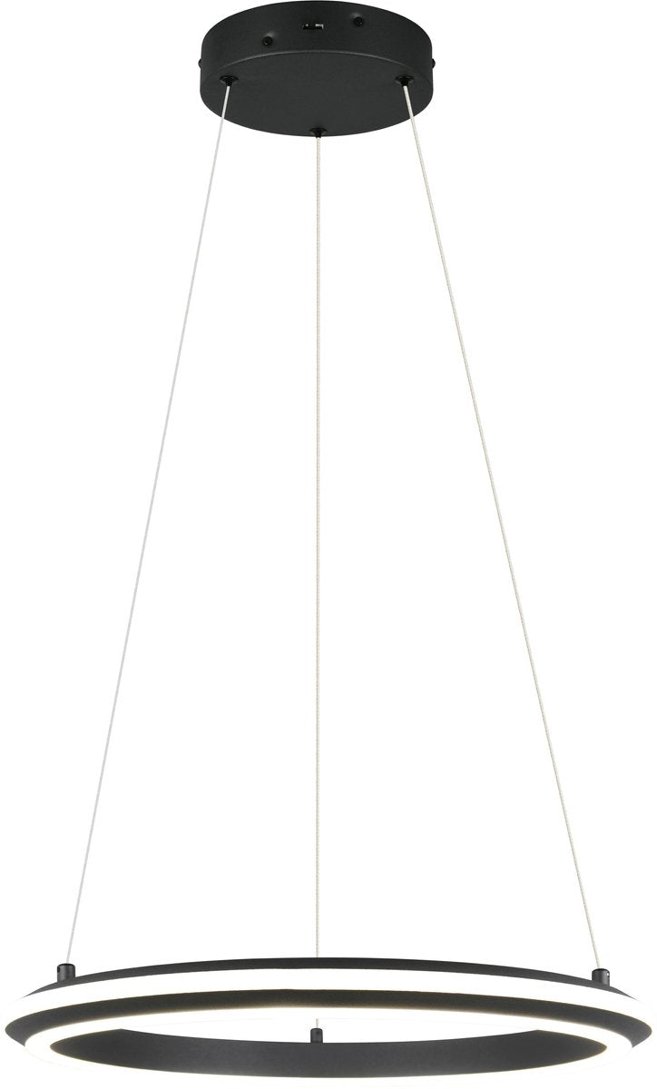 Trio amador - hanging lamp - black matt - incl. 1x SMD 34 W - dimmable with switch - ceiling mounting - height adjustable - dip - switch