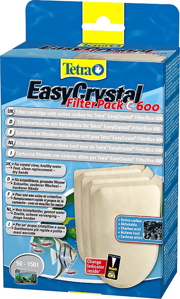 Tetra - aquarium filtermateriaal - aquarium - tec fb600 filterpatroon met houtskool 7,5x13,5x23cm - 1st