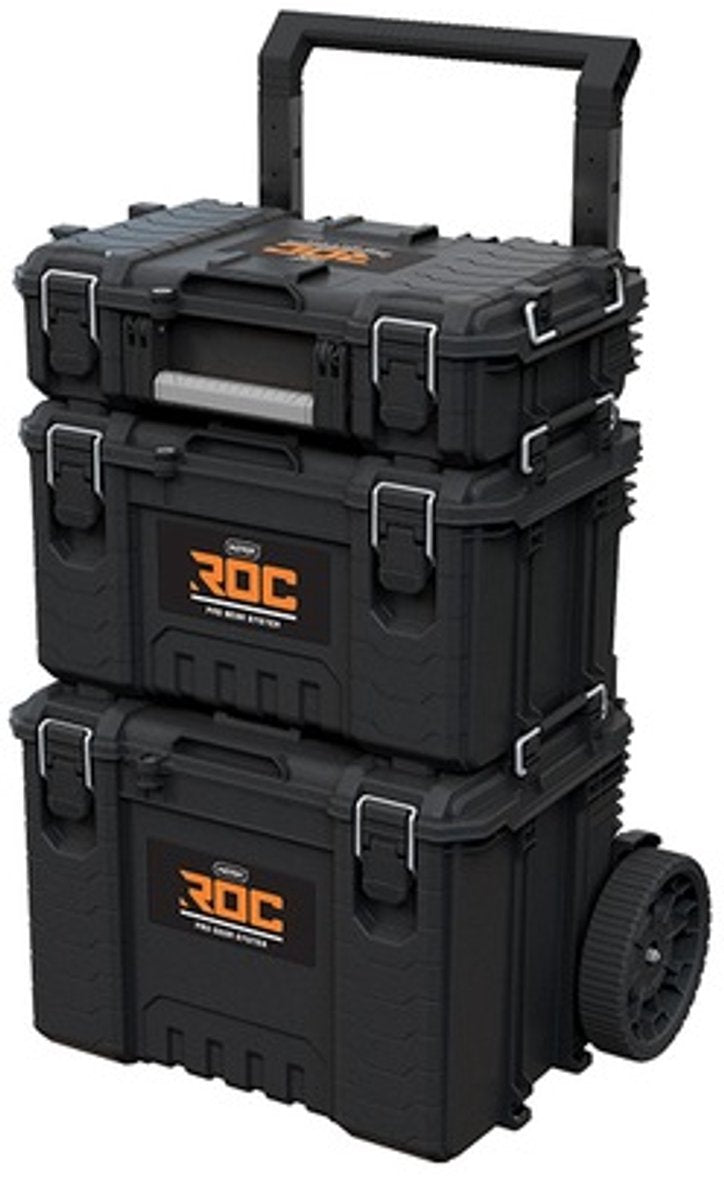 Keter roc pro gear 2.0 - gereedschapskist set - 3 stuks - moduleerbaar - weerbestendig