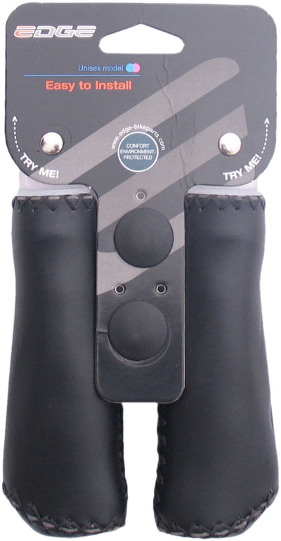 L'impugnatura in pelle per bordi - set di manico in pelle ergonomica - 135 mm - nero