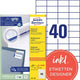Merkloos sans marque huismerk avery 3651-200 universele etiket 52,5x29,7mm
