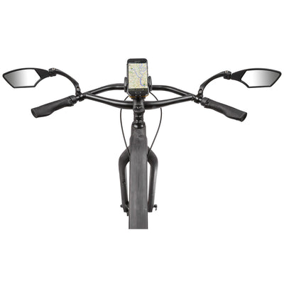 Specchio per biciclette m-wave 110 x 55 mm destra nera