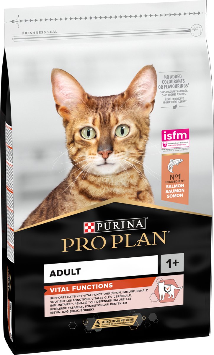 Pro Plan Adult Vital Functions - Cibo secco per gatti - Salmone - 10 kg