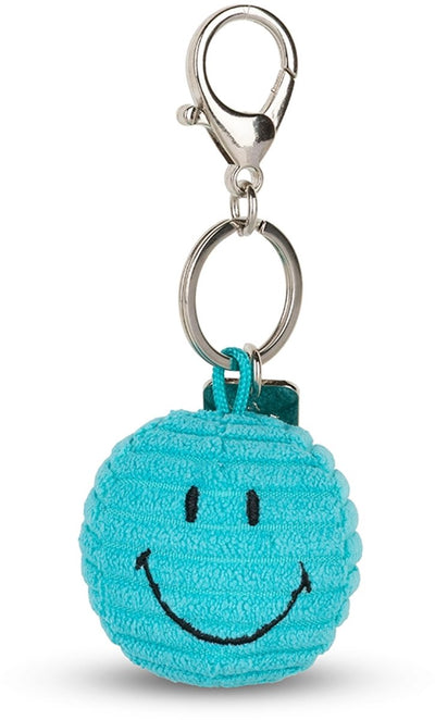 Bon ton Toys smiley® - portachiavi velluto a coste ottanio - 4,5 cm