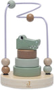 Jollein - espiral de madera - jambo de la selva - croco - juguete de madera - cocodrilo - con 6 cuentas - 100% FSC
