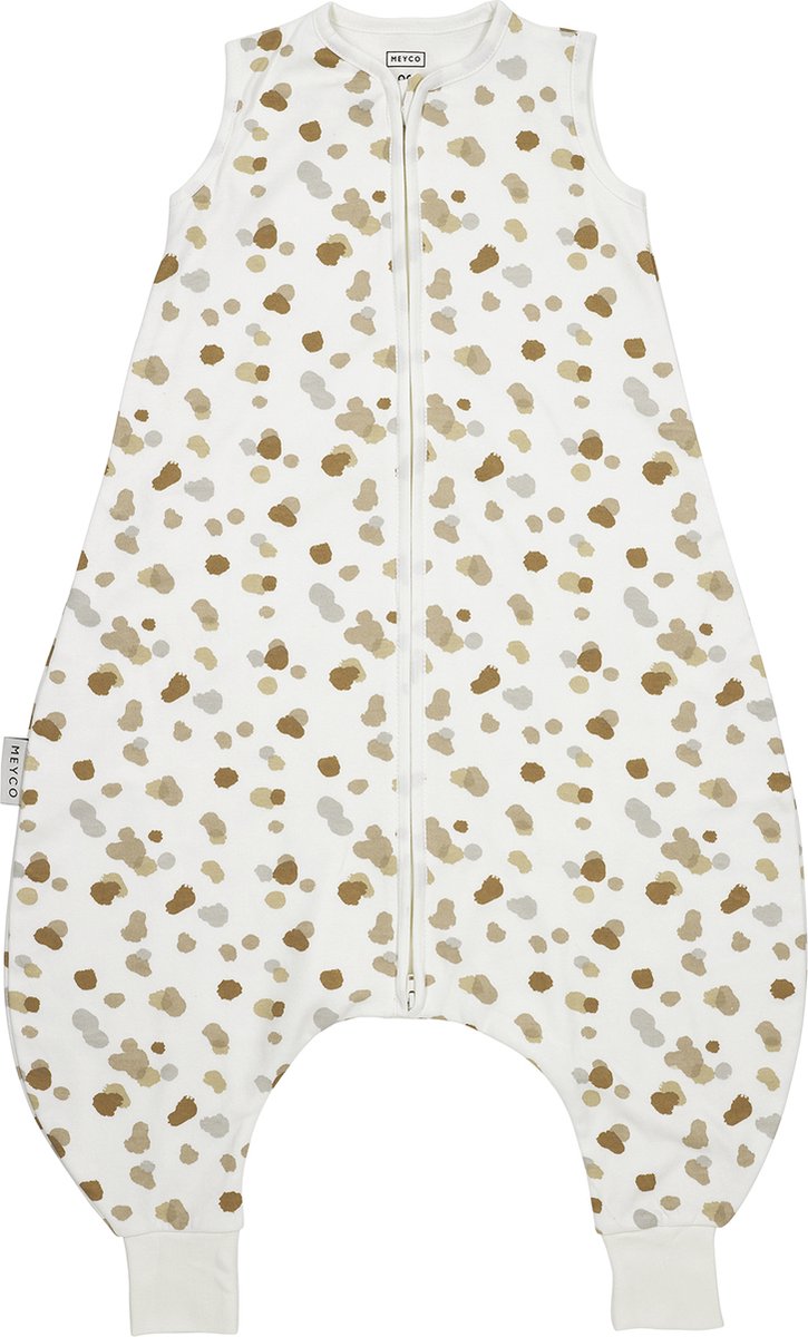 Jersey overol para dormir de verano para bebé con manchas de Meyco - arena - 104 cm - 0,5 tog