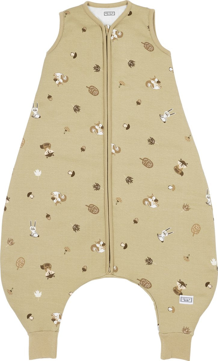 Meyco bebé animales del bosque mono de dormir de invierno para bebé - arena - 104cm - 2.0 tog