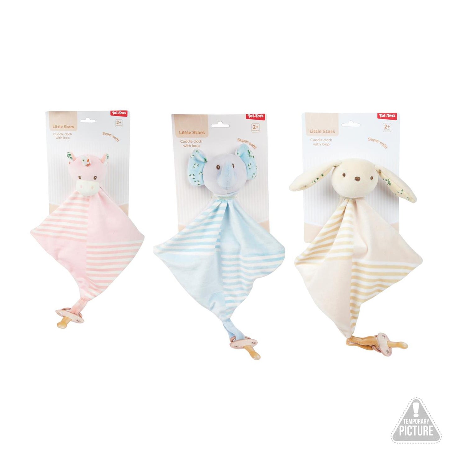 Panno coccole per bebè Toi-toys stelline con passante