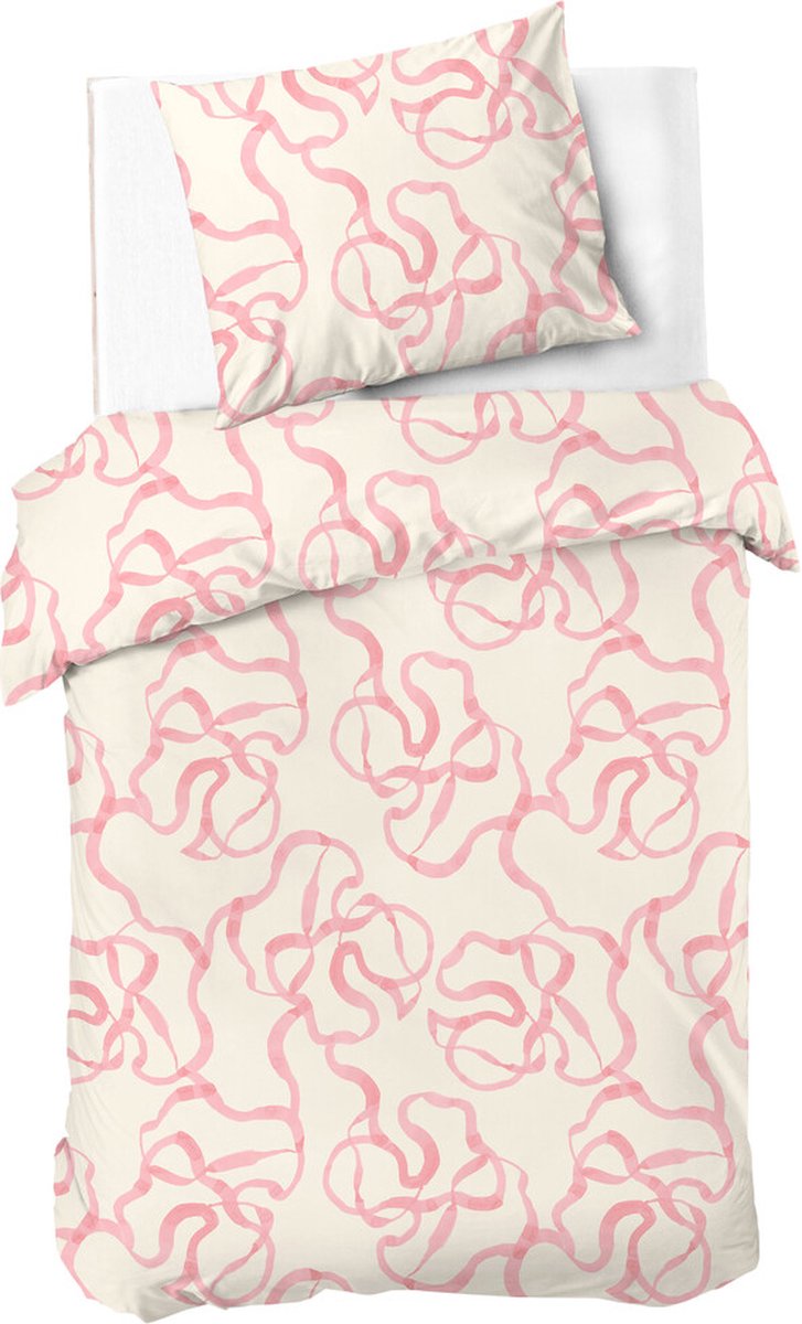 Funda nórdica Dindi home fiesta rosa - 140x220 - 100% algodón - rosa blanquecino