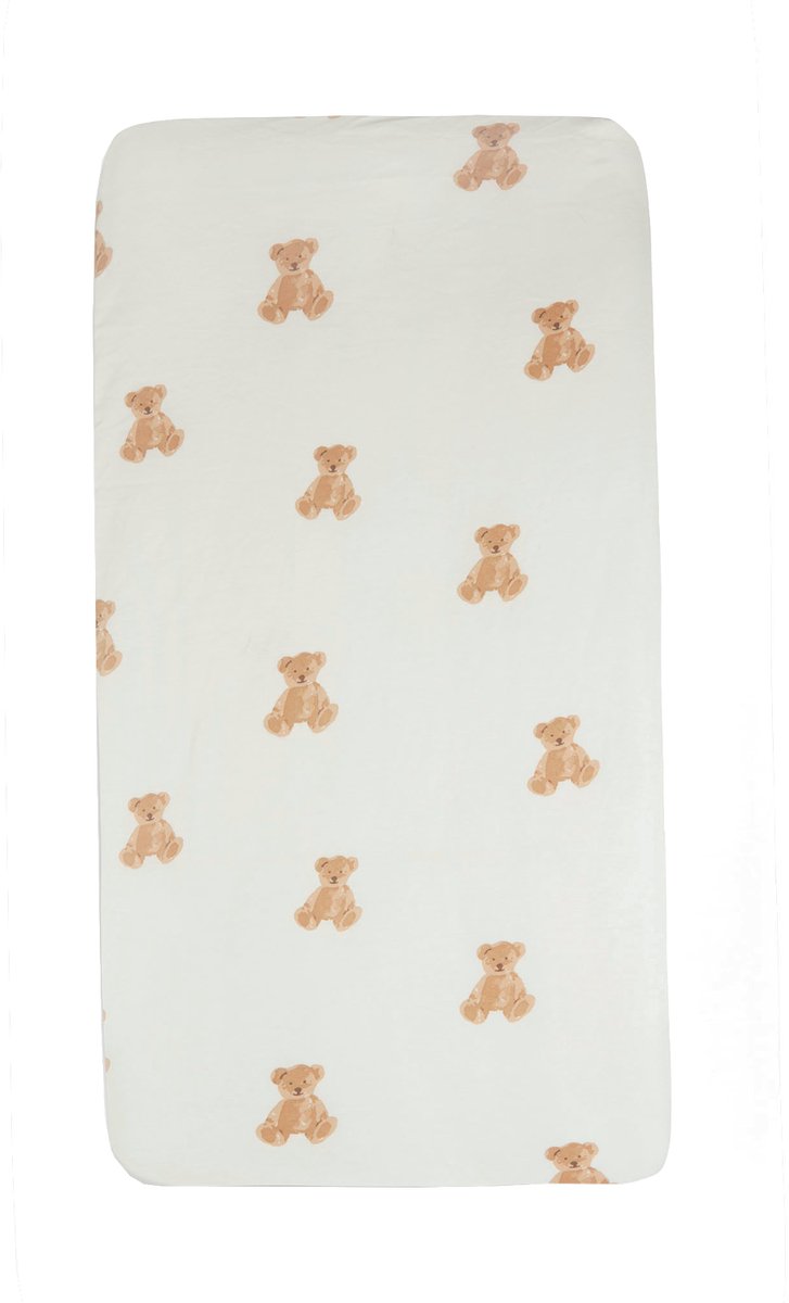 Jollein lenzuolo con angoli per culla - orsetto - jersey - 40 50x80 90 cm
