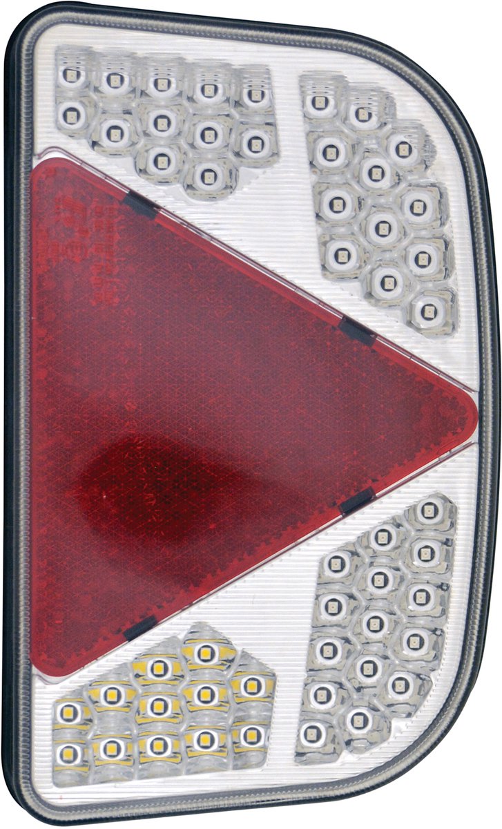 Luz trasera LED Carpoint - 12 voltios - derecha - 7 funciones - en carcasa de plástico estable - distancia entre ejes de montaje con tornillos 152 mm - 5 cables de conexión premontados - dimensiones 244x148 mm