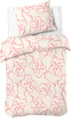 Copripiumino Dindi Home rosa party - 140x220 - 100% cotone - bianco sporco rosa