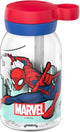 Mepal drinkfles met rietje campus - 450 ml - waterfles kinderen - lekdicht - hygiënische draaideksel - spiderman
