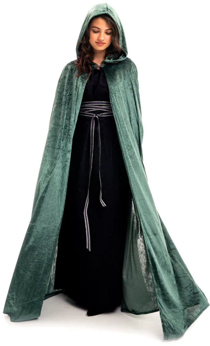 Piccole avventure - cappotto verde bosco con cappuccio - per adulti - unisex - lungo 154 cm