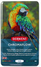 Derwent chromaflow kleurpotloden - assortiment in blik - 3.5mm - 12 stuks