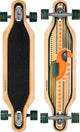 Nijdam longboard drop-through 36 - echo coco - legno - arancio nero