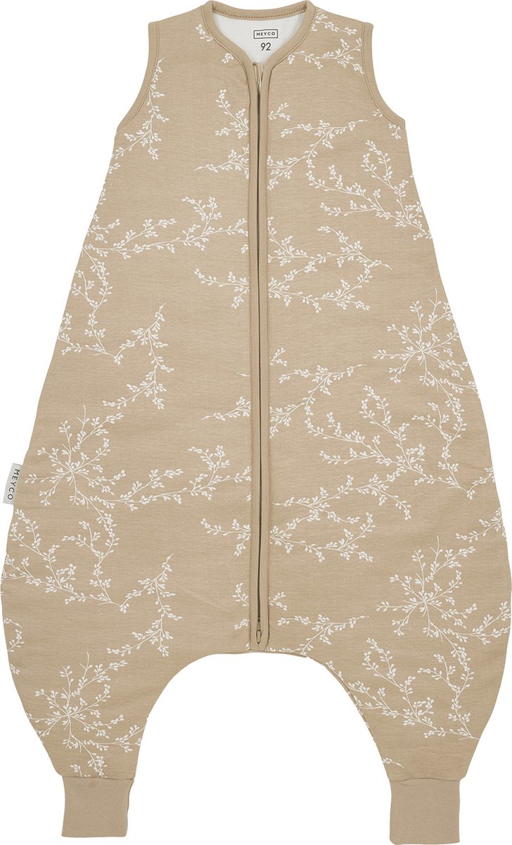 Meyco baby branches baby winter slaapoverall jumper - sand - 104cm - 2.0 tog