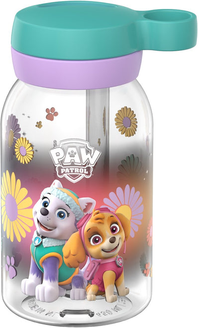 Mepal drinking bottle with straw campus - 450 ml - water bottle for children - leakproof - hygienic twist lid - paw patrol girls
