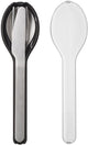 Mepal - set posate ellittiche 3 pezzi - coltello. forchetta e cucchiaio - acciaio inossidabile - nero nordico