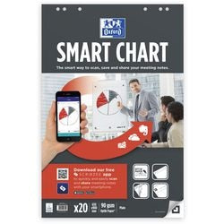 Lavagna a fogli mobili oxford smart chart bianca, confezione da 3