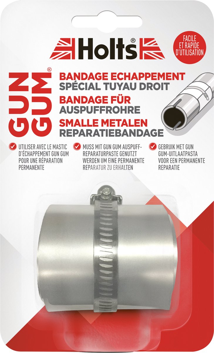 Tubo de escape de vendaje de acero flexible Holts Gun Gum Flexiwrap 210 x 50 mm