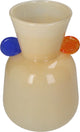 Hd collection vaas glas beige 17.5x16x25cm