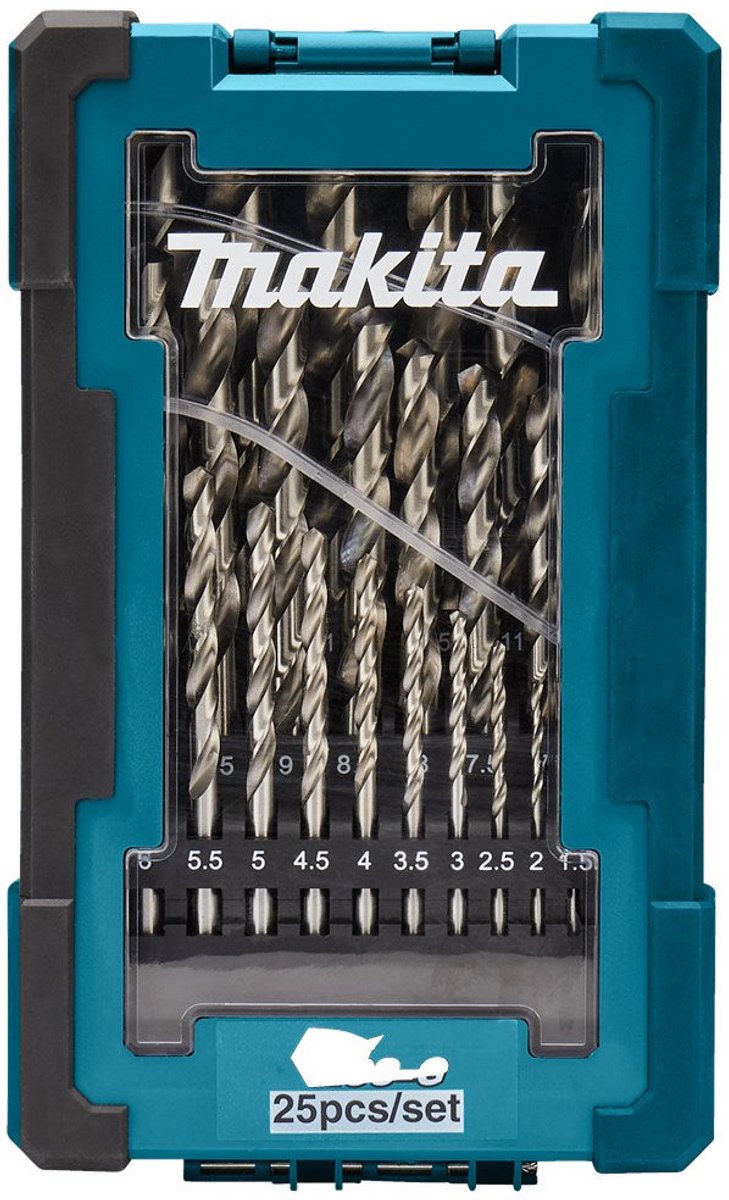 Accessori Makita d-67555 | set di punte per metallo | hss-g | 25 pezzi - d-67555