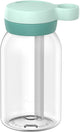 Mepal drinkfles met rietje campus - 450 ml - waterfles kinderen - lekdicht - hygiënische draaideksel - cool mint