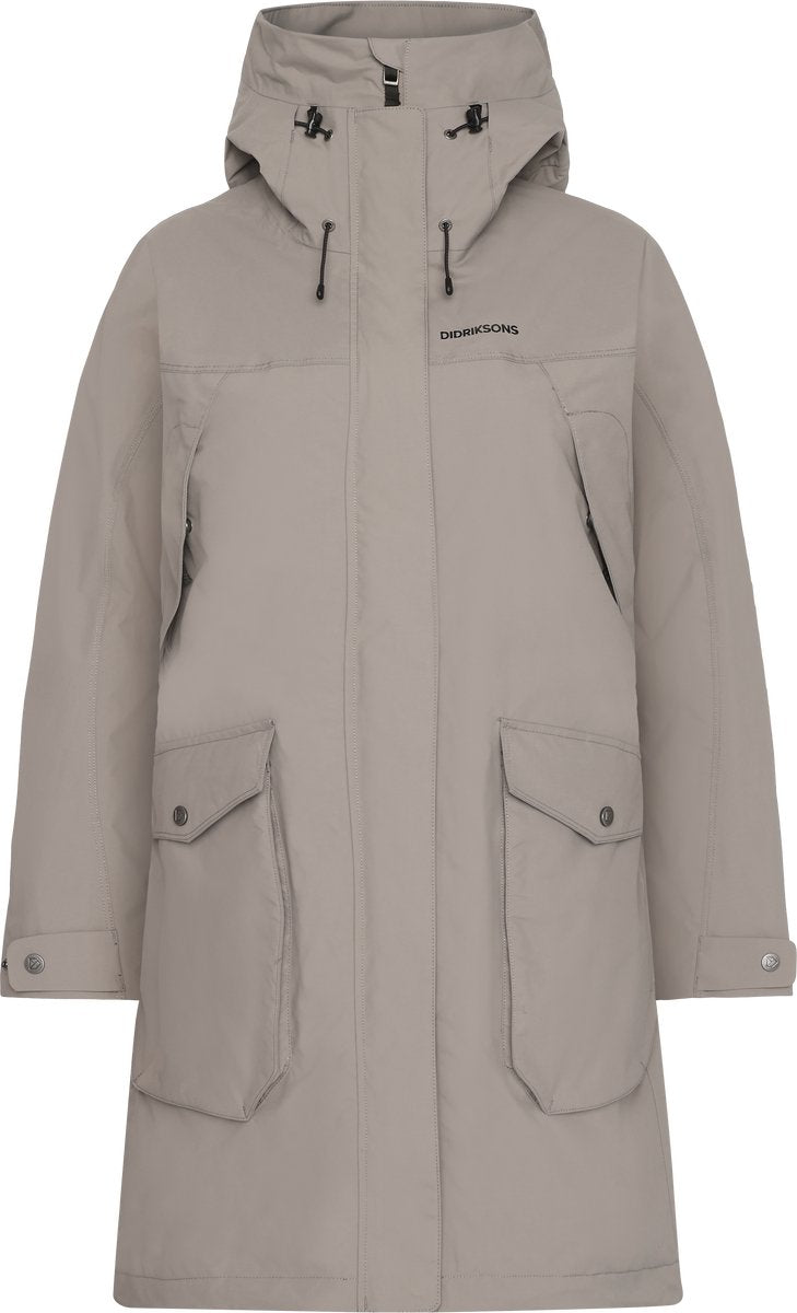 Didriksons Thelma Wns Parka 10 giacca da esterno da donna - marrone cenere