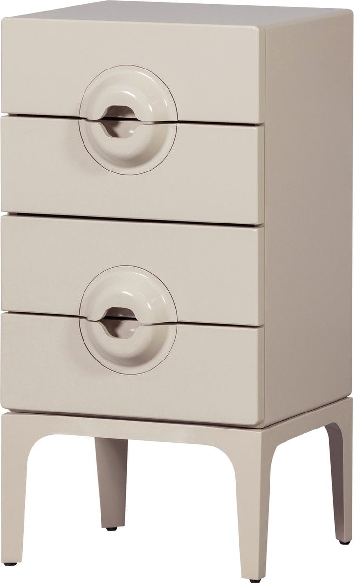 Woood ladekast 4 lades merge - hout - greige - 89x44x45 cm