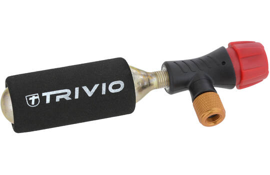 Trivio - adattatore co2 + cartuccia co2 16 grammi + custodia in neoprene