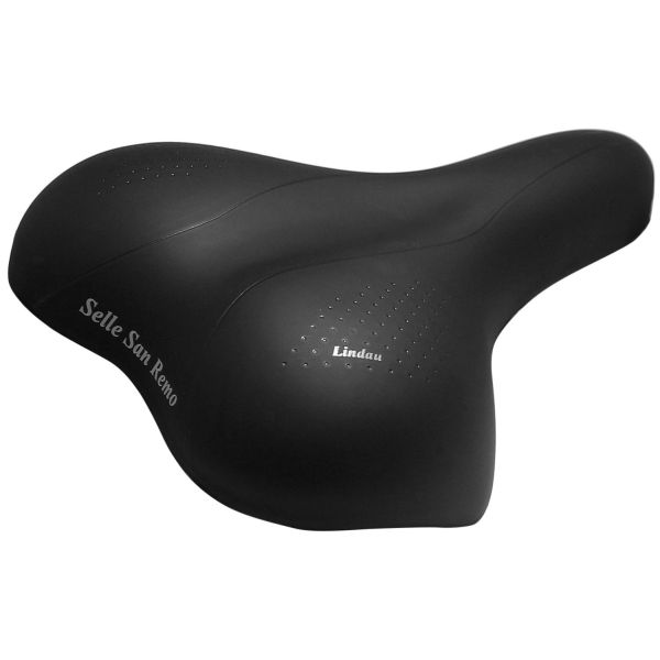 SELLE SAN REMO BICYCLE SADLE SAN REMO LINDA per bici da trekking di città nere (pacchetto sul posto di lavoro)