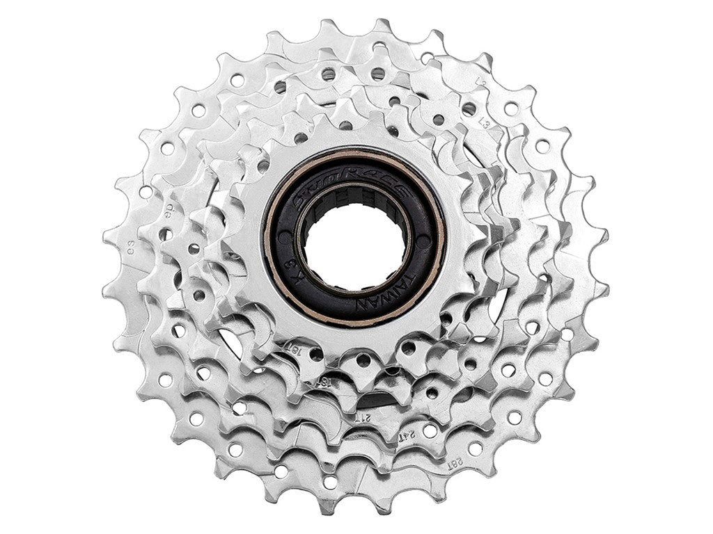 Sunrace freewheel 6 speed 14-28t zink in doosje
