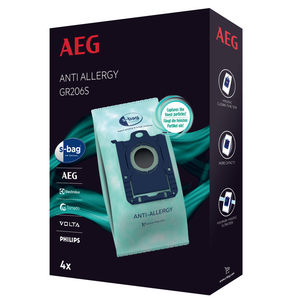 AEG AEG GR206S S-BAG ANTI-Alergia Aspiradora Bolsas 4 piezas