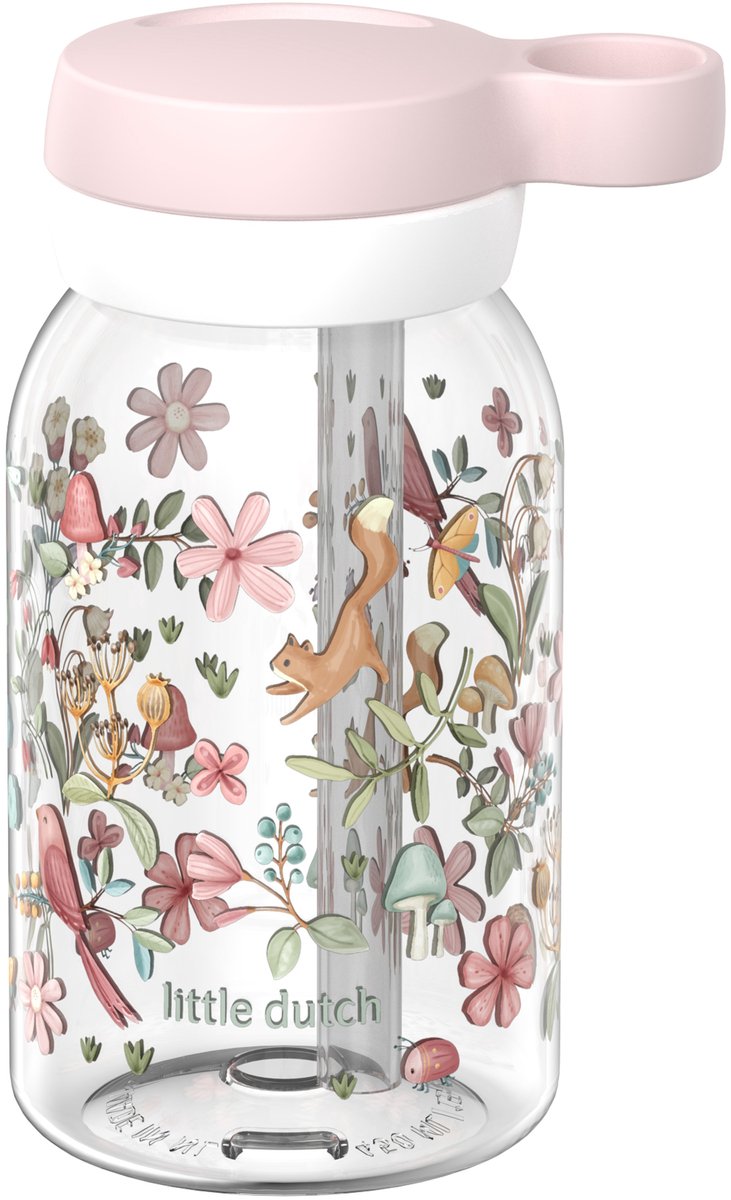 Botella Mepal con pajita campus - 450 ml - botella de agua para niños - hermética - tapa giratoria higiénica - maravillas de hadas