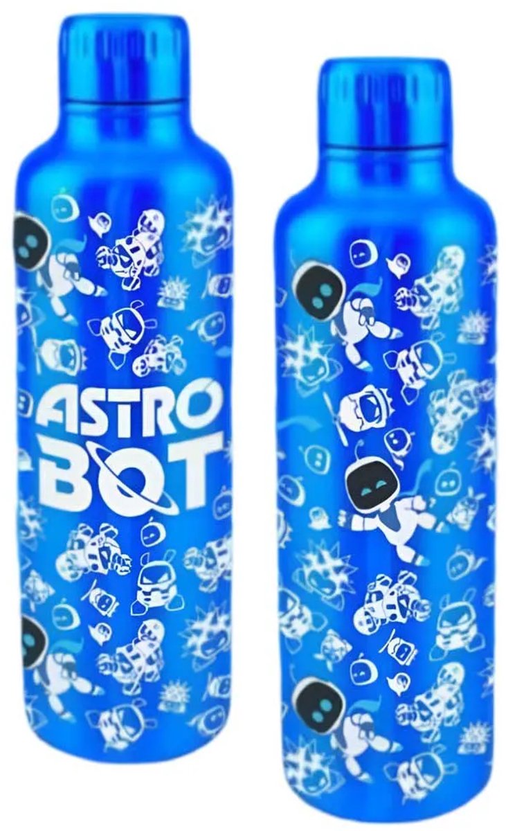 Productos Paladone astro bot botella de agua de metal estampado integral astro bot vajilla y cocina