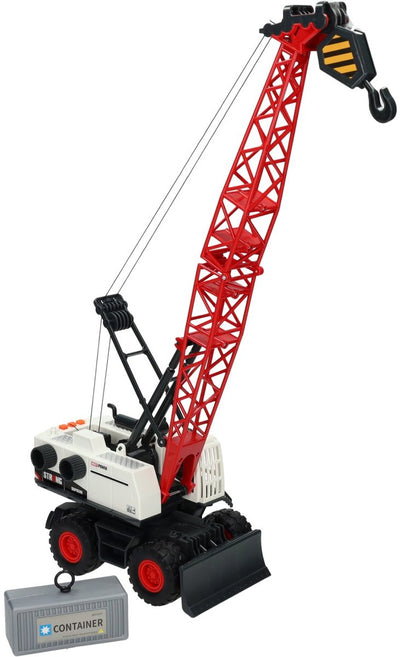 Camión grúa de construcción con sonido ligero.