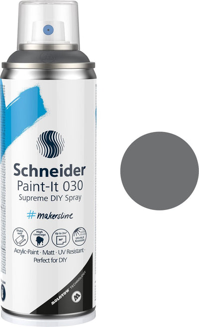 Schneider stationery schneider spray paint - paint-it 030 - diy spray paint - acrylic paint - 200ml - dark gray - s-ml03050003