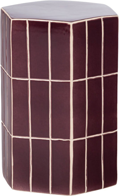 Mesa auxiliar decorativa Woood plu - cerámica - violeta - 42x30x26