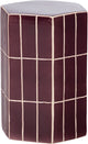 Woood plu decorative side table - ceramic - purple - 42x30x26