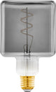 Lampada LED Eglo - E27 - 15,5 cm - nero trasparente - quadrata - 1700k - dimmerabile