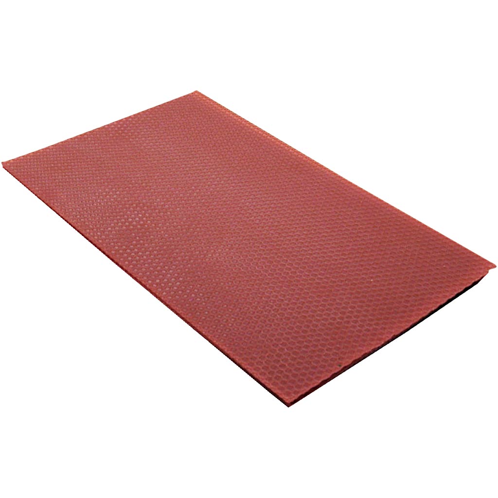Fogli di cera d'api, misura 20x33 cm, spessore 2 mm, rossa, 1 pezzo