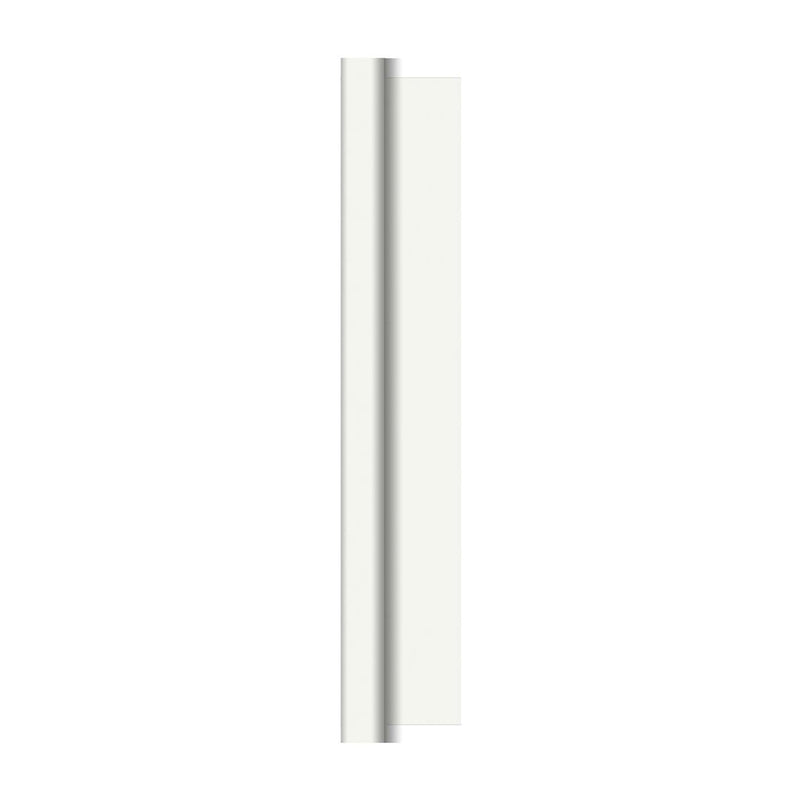 Tovaglia damascata Duni cel 1,18x5m bianco ghiaccio