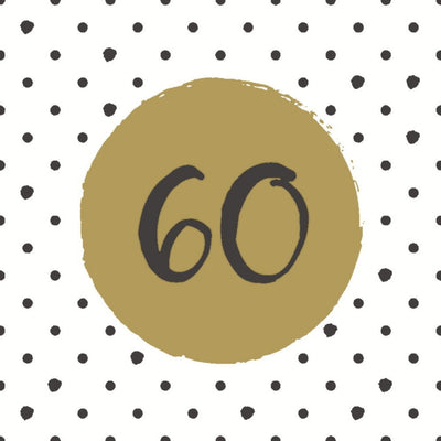 TAPKINS 60 ° compleanno 33x33 cm