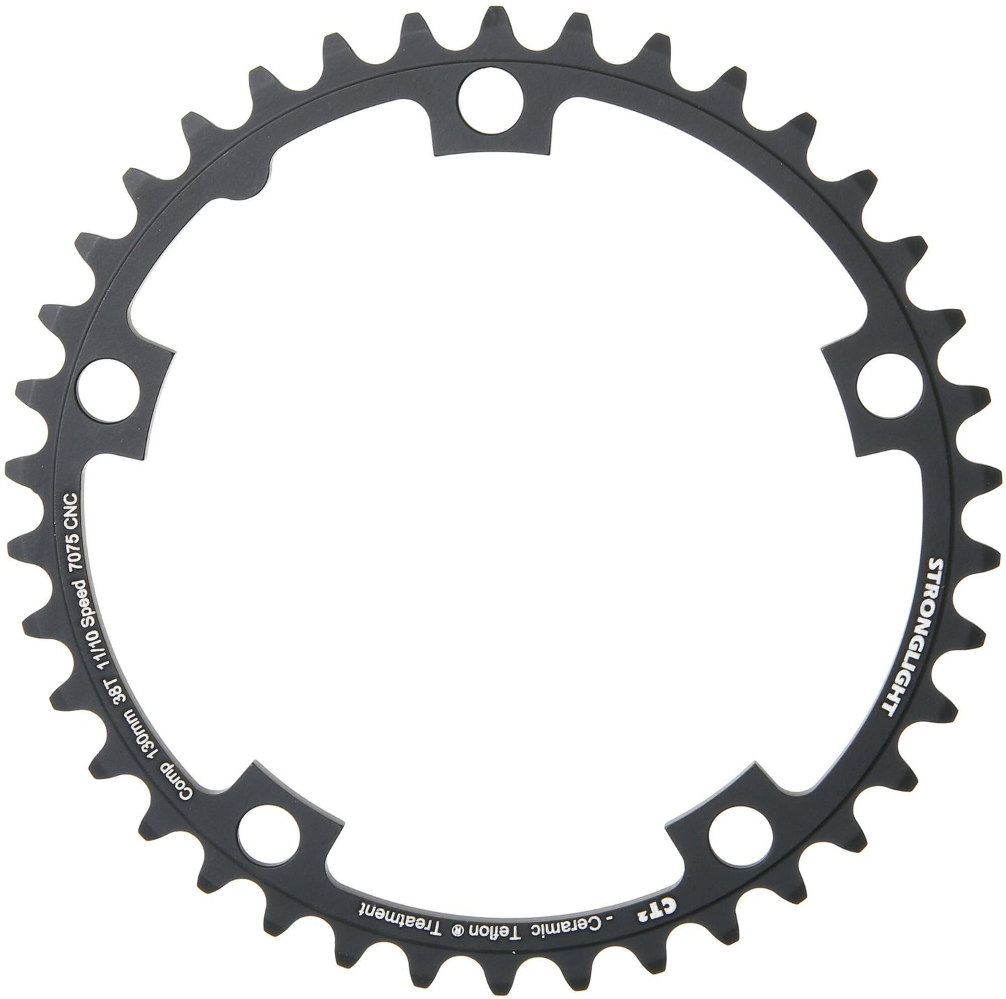 Stronglight kettenblatt ct2 chain ring strongl.ct2 38t alu black
